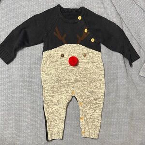Reindeer Knit Toddler Romper